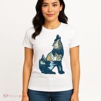 Night Wolf Wilderness Women's T-Shirt thumb 4