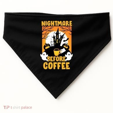 Nightmare Before Coffee USA-Made Doggie Bandana