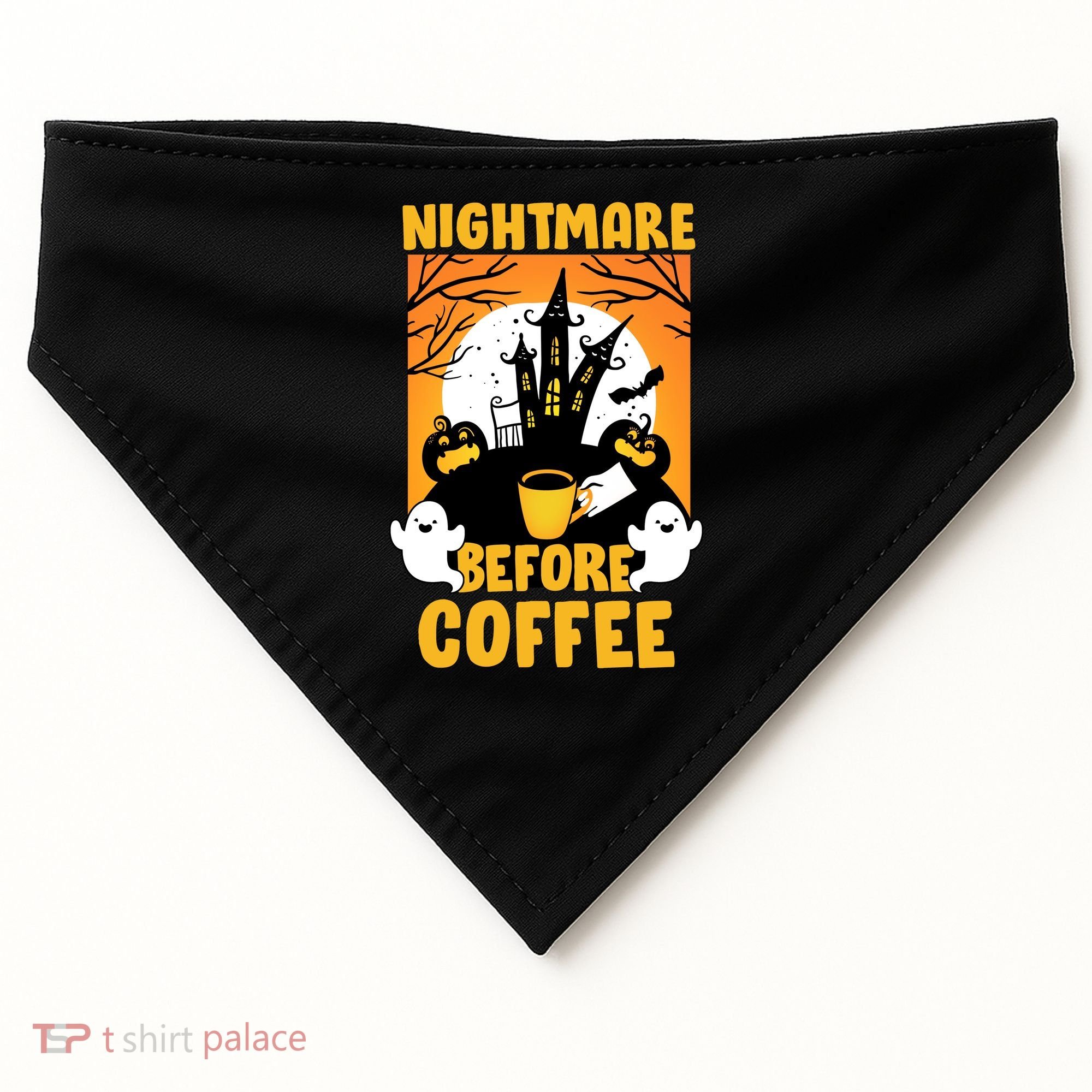 Nightmare Before Coffee USA-Made Doggie Bandana