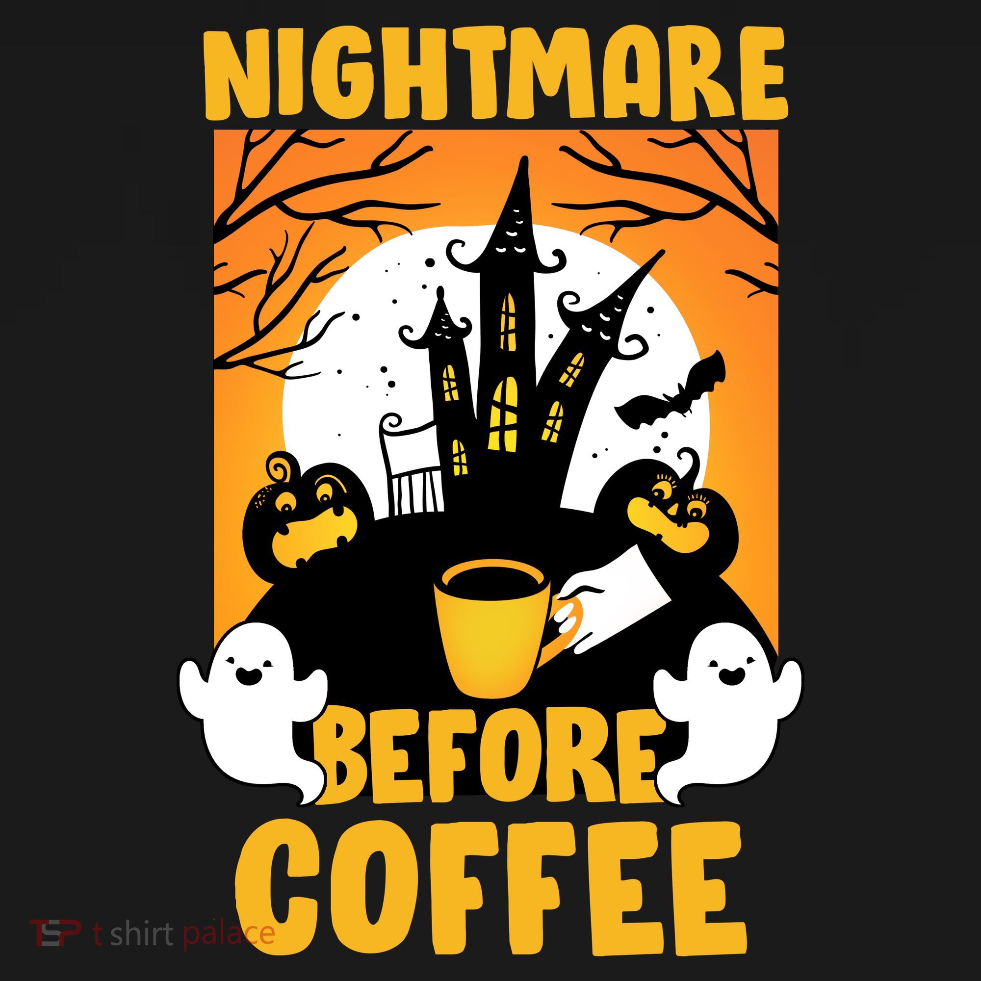Nightmare Before Coffee Polo