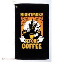 Nightmare Before Coffee Golf Towel thumb 0