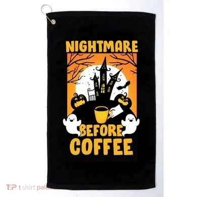 Nightmare Before Coffee Golf Towel