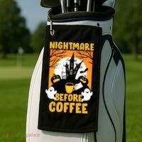 Nightmare Before Coffee Golf Towel thumb 2