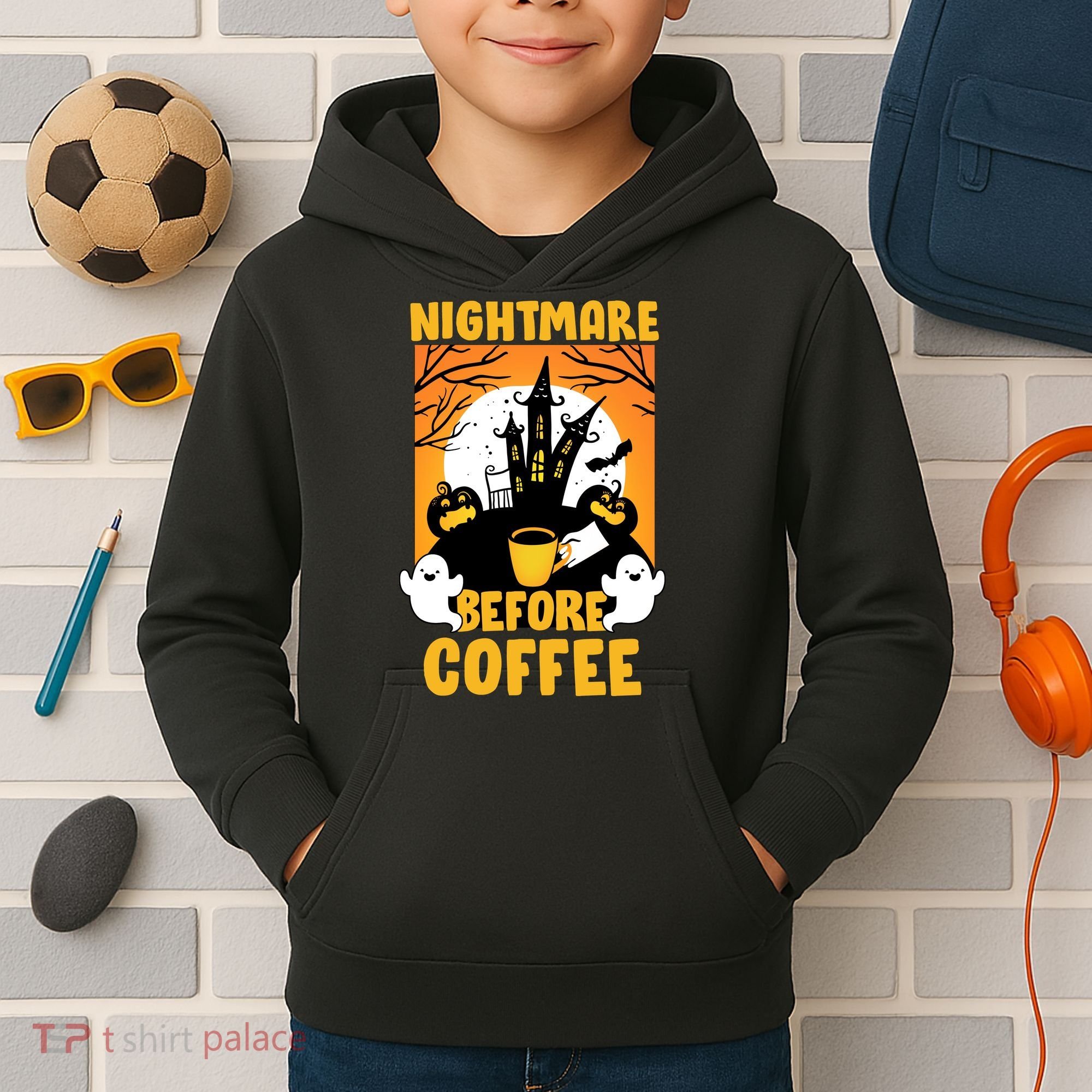 Nightmare Before Coffee Kids Hoodie