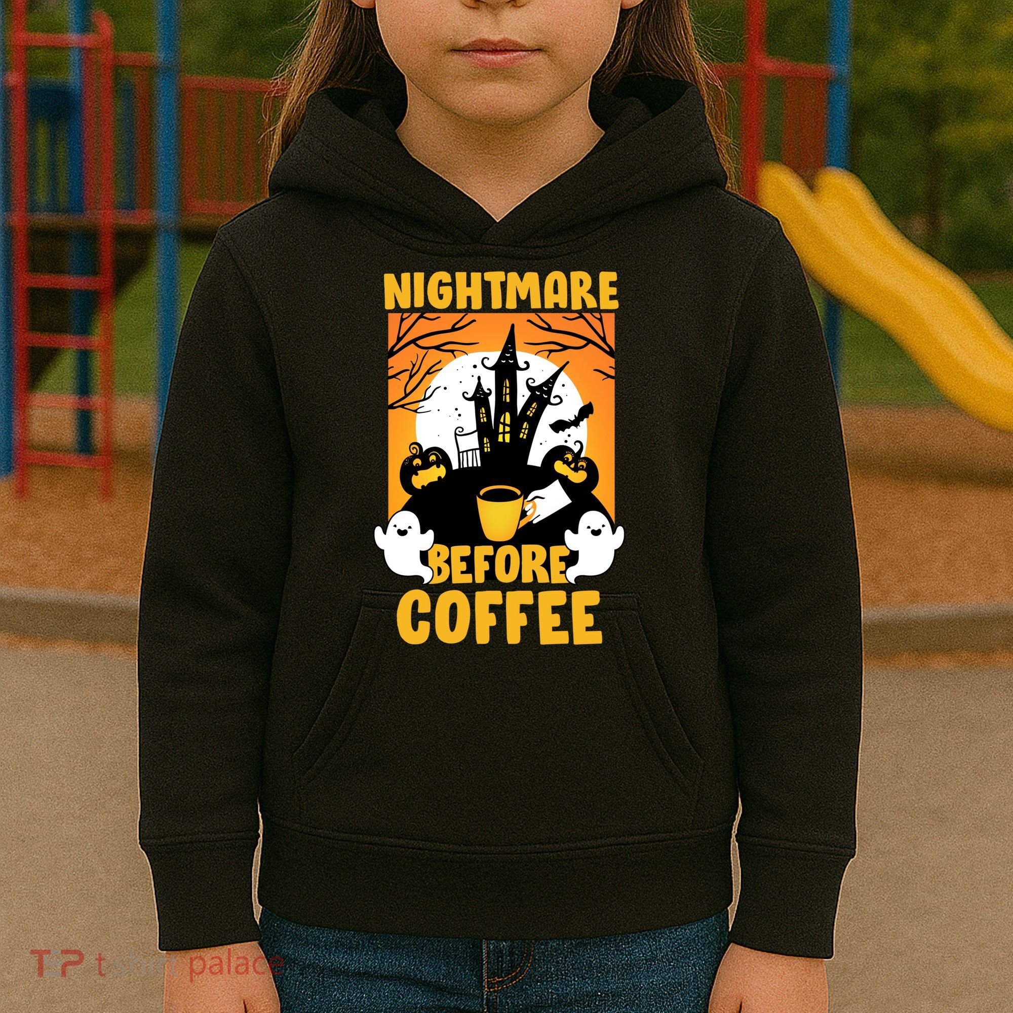 Nightmare Before Coffee Kids Hoodie