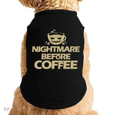 Nightmare Before Coffee Halloween Doggie Tank