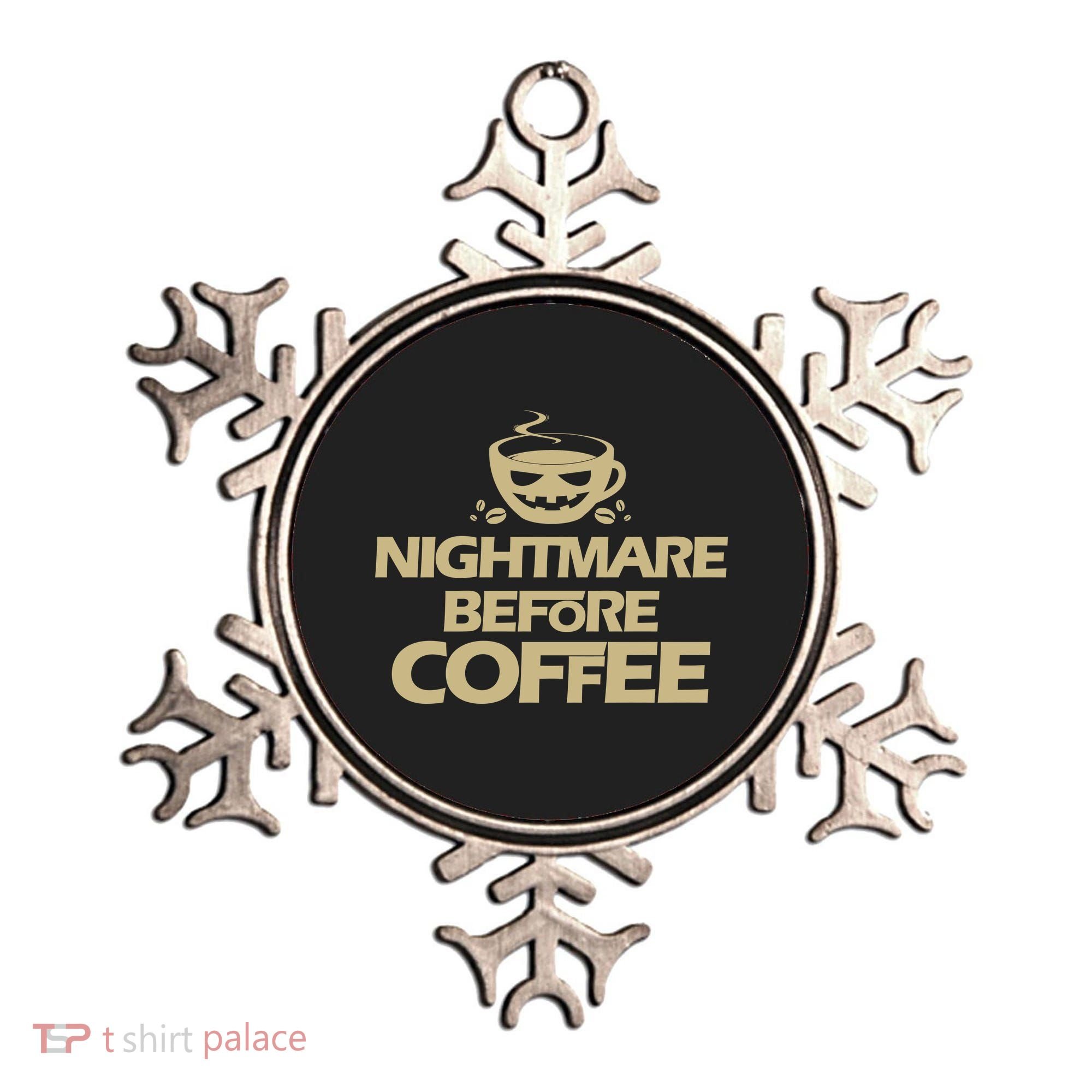 Nightmare Before Coffee Halloween Ornament