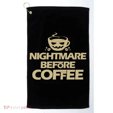 Nightmare Before Coffee Halloween Golf Towel
