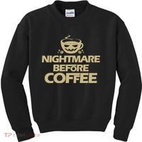 Nightmare Before Coffee Halloween Kids Sweatshirt thumb 0