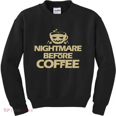 Nightmare Before Coffee Halloween Kids Sweatshirt