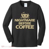Nightmare Before Coffee Halloween Kids Long Sleeve Shirt thumb 0