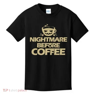 Nightmare Before Coffee Halloween Kids T-Shirt