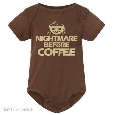 Nightmare Before Coffee Halloween Baby Bodysuit