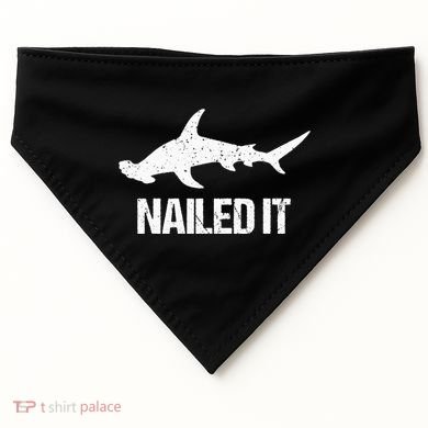 Nailed It Hammerhead Shark Tee Funny Shark USA-Made Doggie Bandana