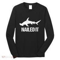 Nailed It Hammerhead Shark Tee Funny Shark Long Sleeve Shirt thumb 0