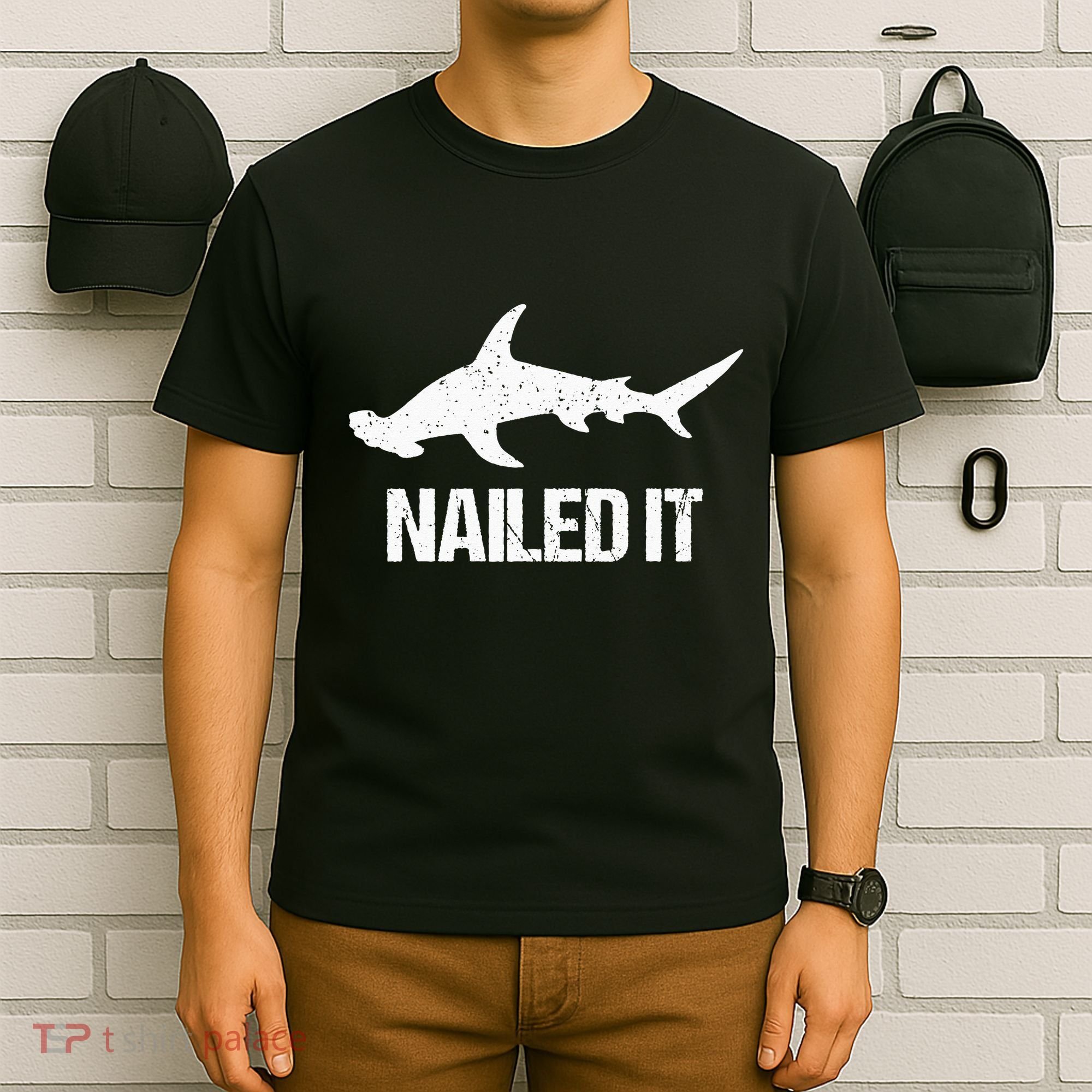 Nailed It Hammerhead Shark Tee Funny Shark T-Shirt
