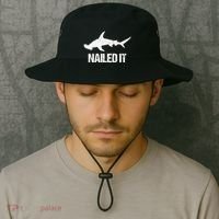 Nailed It Hammerhead Shark Tee Funny Shark Bucket Hat thumb 2