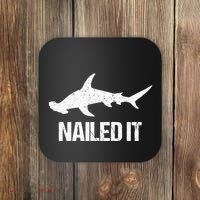 Nailed It Hammerhead Shark Tee Funny Shark Coaster thumb 0