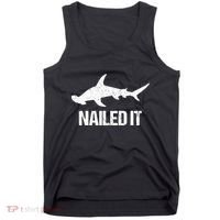 Nailed It Hammerhead Shark Tee Funny Shark Tank Top thumb 0