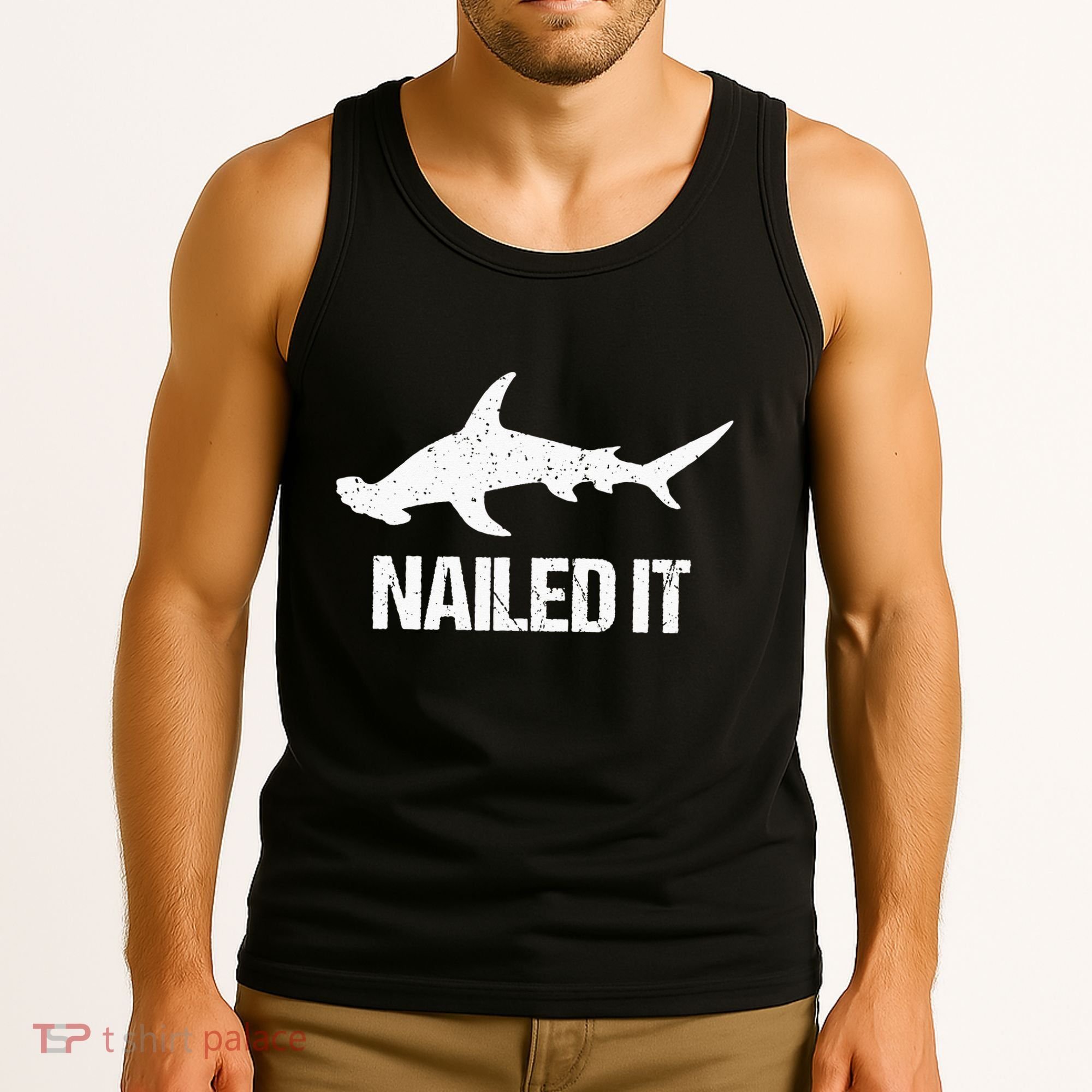 Nailed It Hammerhead Shark Tee Funny Shark Tank Top