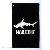 Nailed It Hammerhead Shark Tee Funny Shark Golf Towel thumb 0