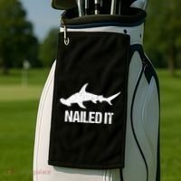 Nailed It Hammerhead Shark Tee Funny Shark Golf Towel thumb 2