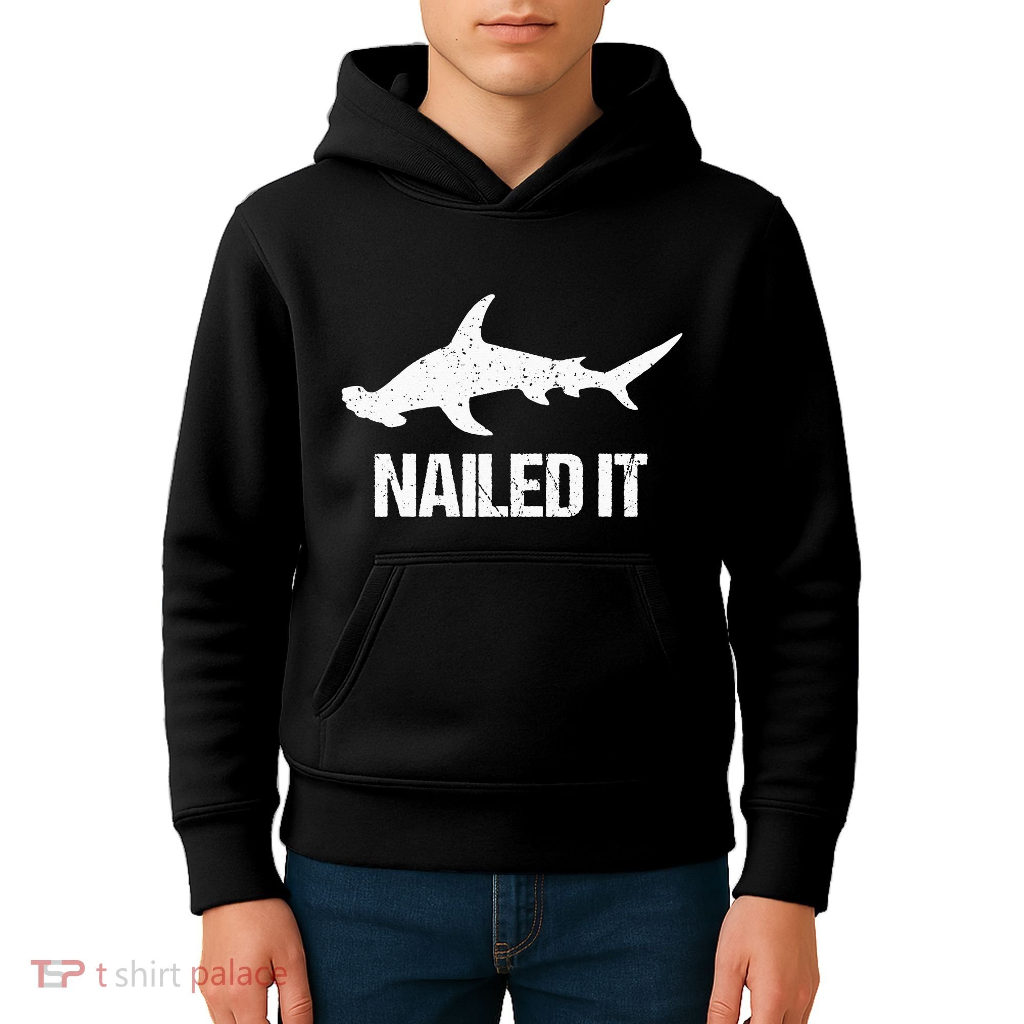 Nailed It Hammerhead Shark Tee Funny Shark Kids Hoodie