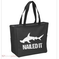 Nailed It Hammerhead Shark Tee Funny Shark Tote Bag thumb 2