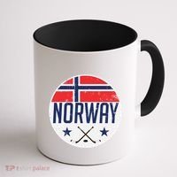 Norway Ice Hockey Flag Jersey Supporter Nordic Fan Gift Cool Gift Coffee Mug thumb 1