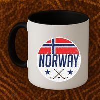Norway Ice Hockey Flag Jersey Supporter Nordic Fan Gift Cool Gift Coffee Mug thumb 2