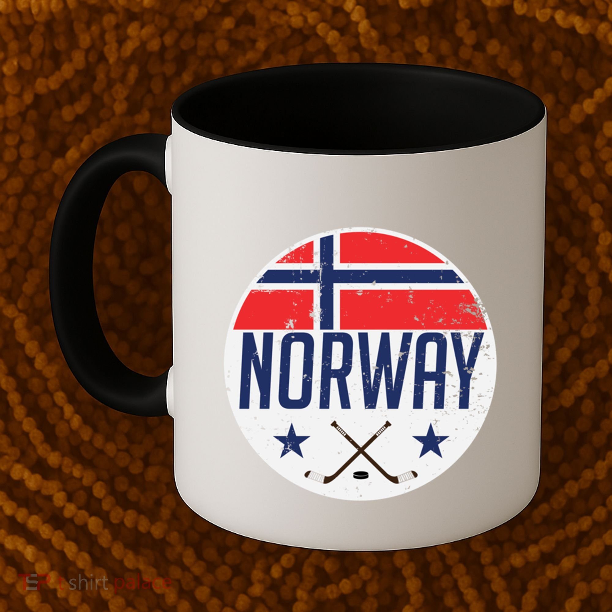 Norway Ice Hockey Flag Jersey Supporter Nordic Fan Gift Cool Gift Coffee Mug