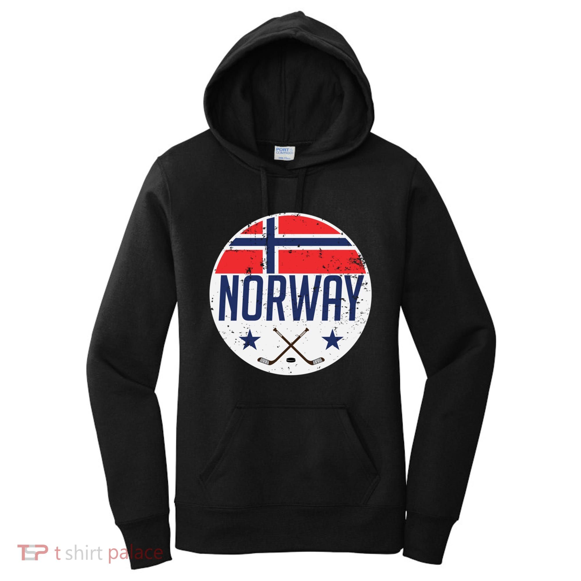 Norway Ice Hockey Flag Jersey Supporter Nordic Fan Gift Cool Gift Women's Hoodie