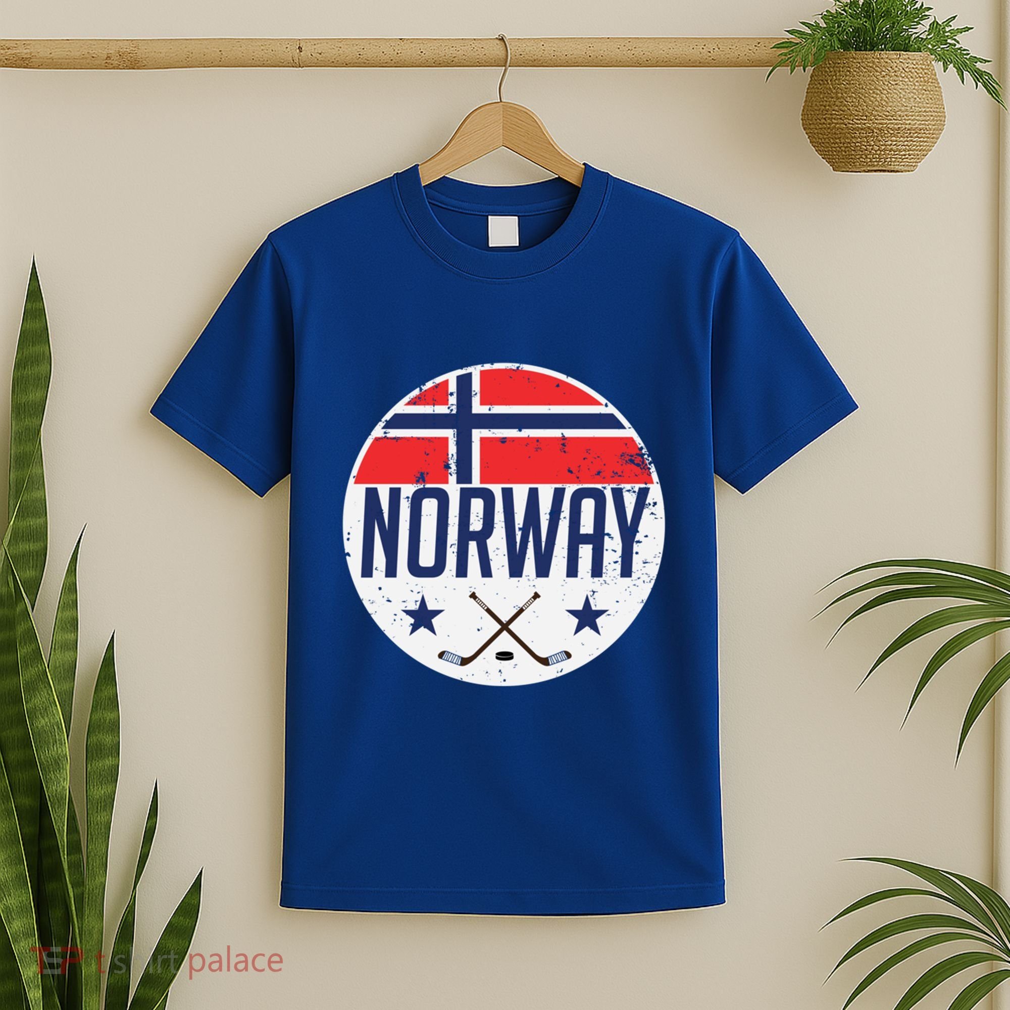 Norway Ice Hockey Flag Jersey Supporter Nordic Fan Gift Cool Gift T-Shirt