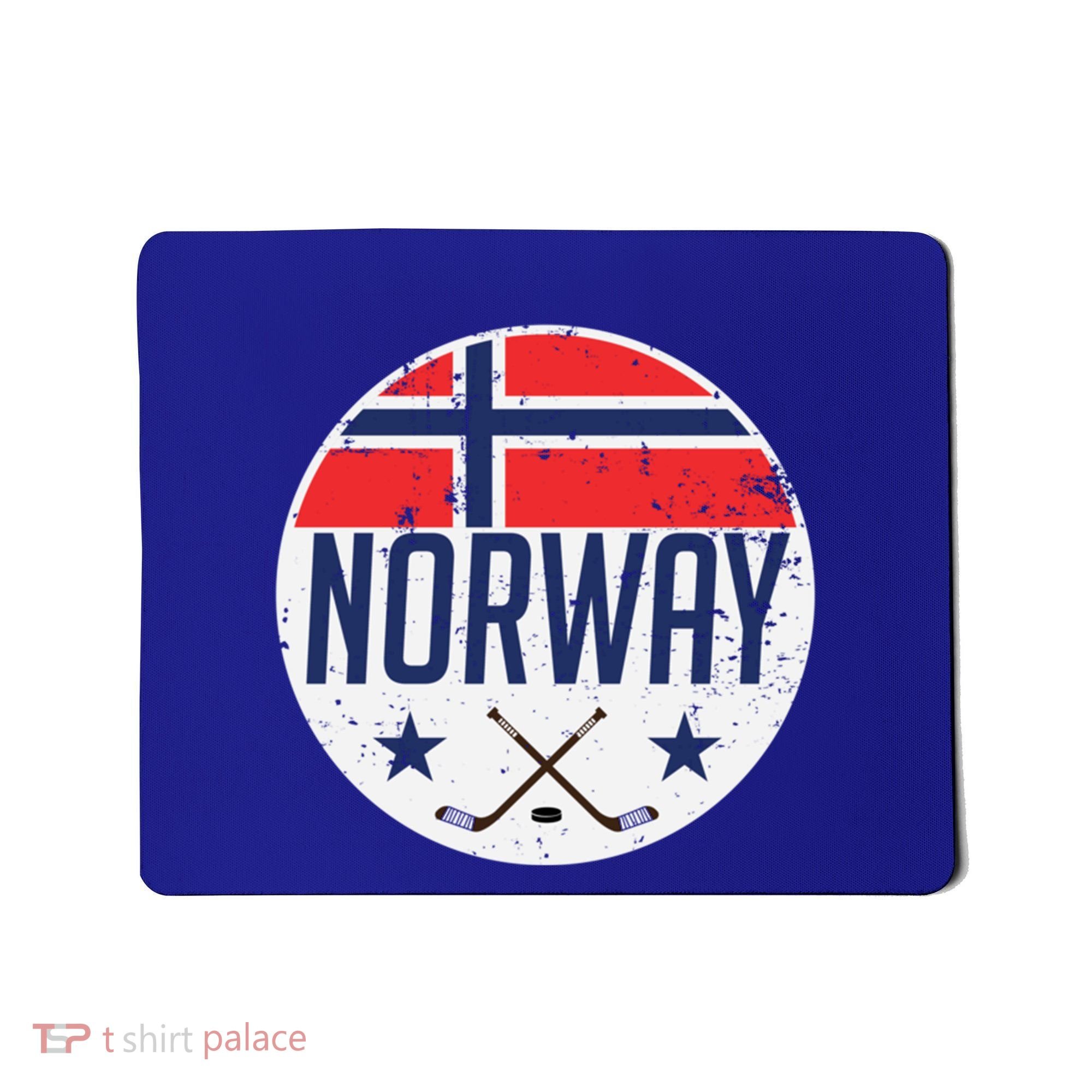Norway Ice Hockey Flag Jersey Supporter Nordic Fan Gift Cool Gift Mousepad