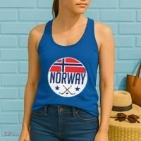 Norway Ice Hockey Flag Jersey Supporter Nordic Fan Gift Cool Gift Women's Tank Top thumb 2