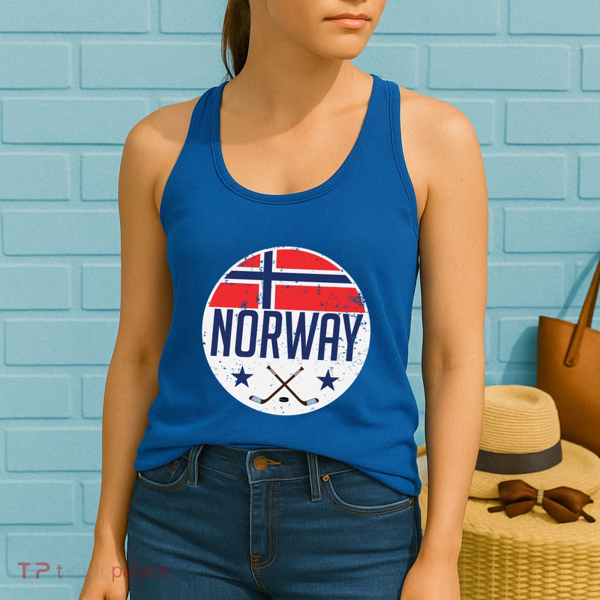 Norway Ice Hockey Flag Jersey Supporter Nordic Fan Gift Cool Gift Women's Tank Top