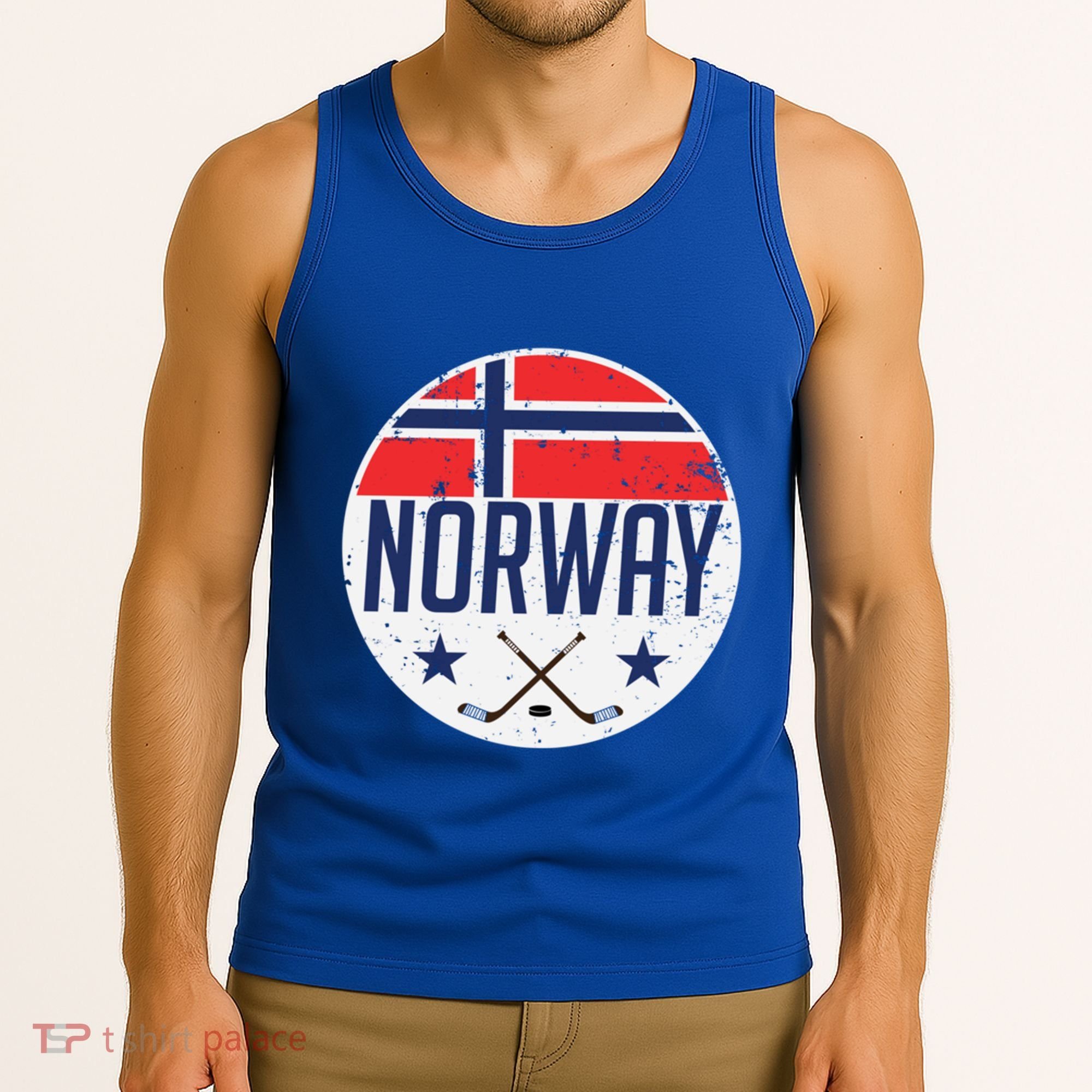 Norway Ice Hockey Flag Jersey Supporter Nordic Fan Gift Cool Gift Tank Top