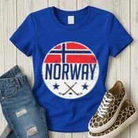 Norway Ice Hockey Flag Jersey Supporter Nordic Fan Gift Cool Gift Women's T-Shirt thumb 3