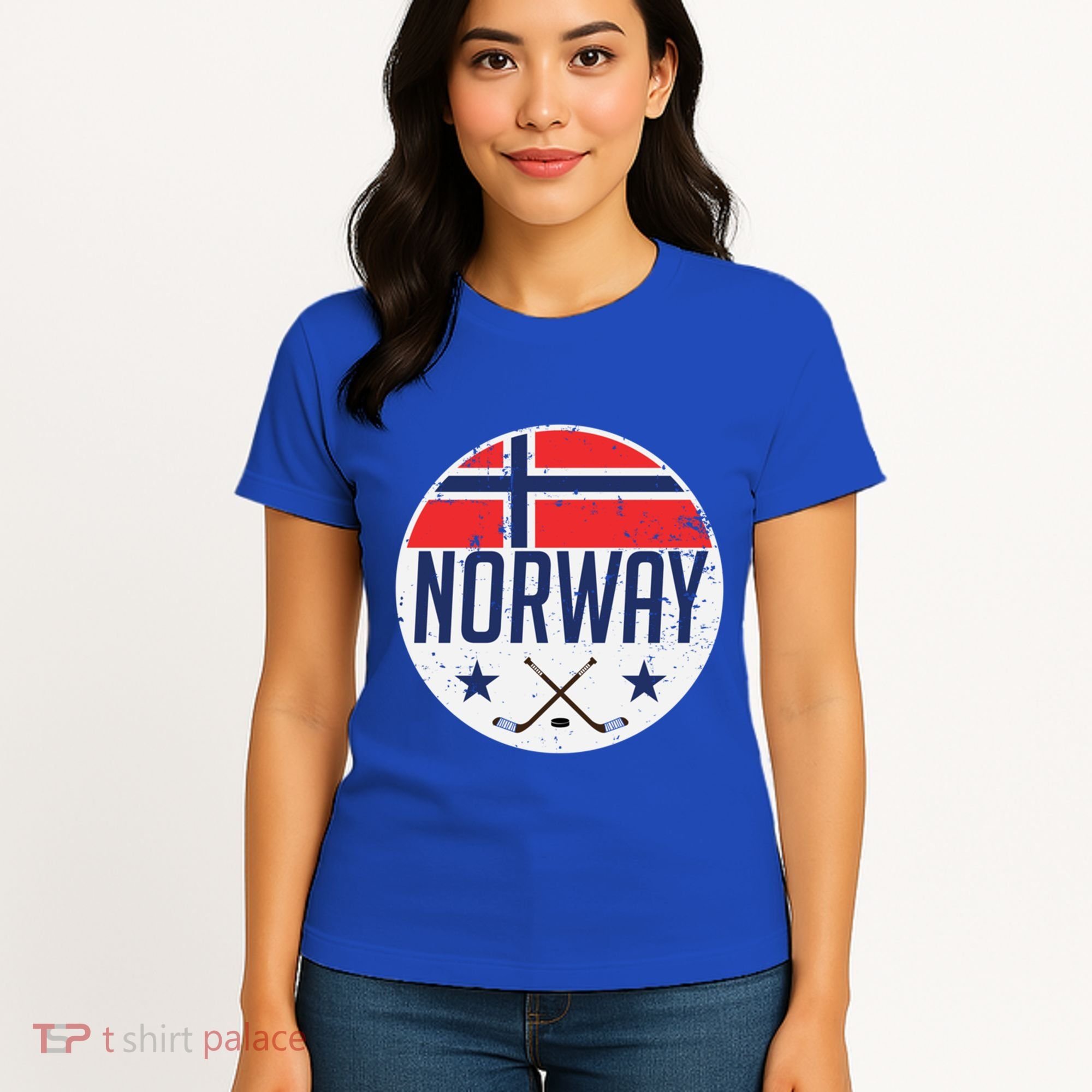 Norway Ice Hockey Flag Jersey Supporter Nordic Fan Gift Cool Gift Women's T-Shirt