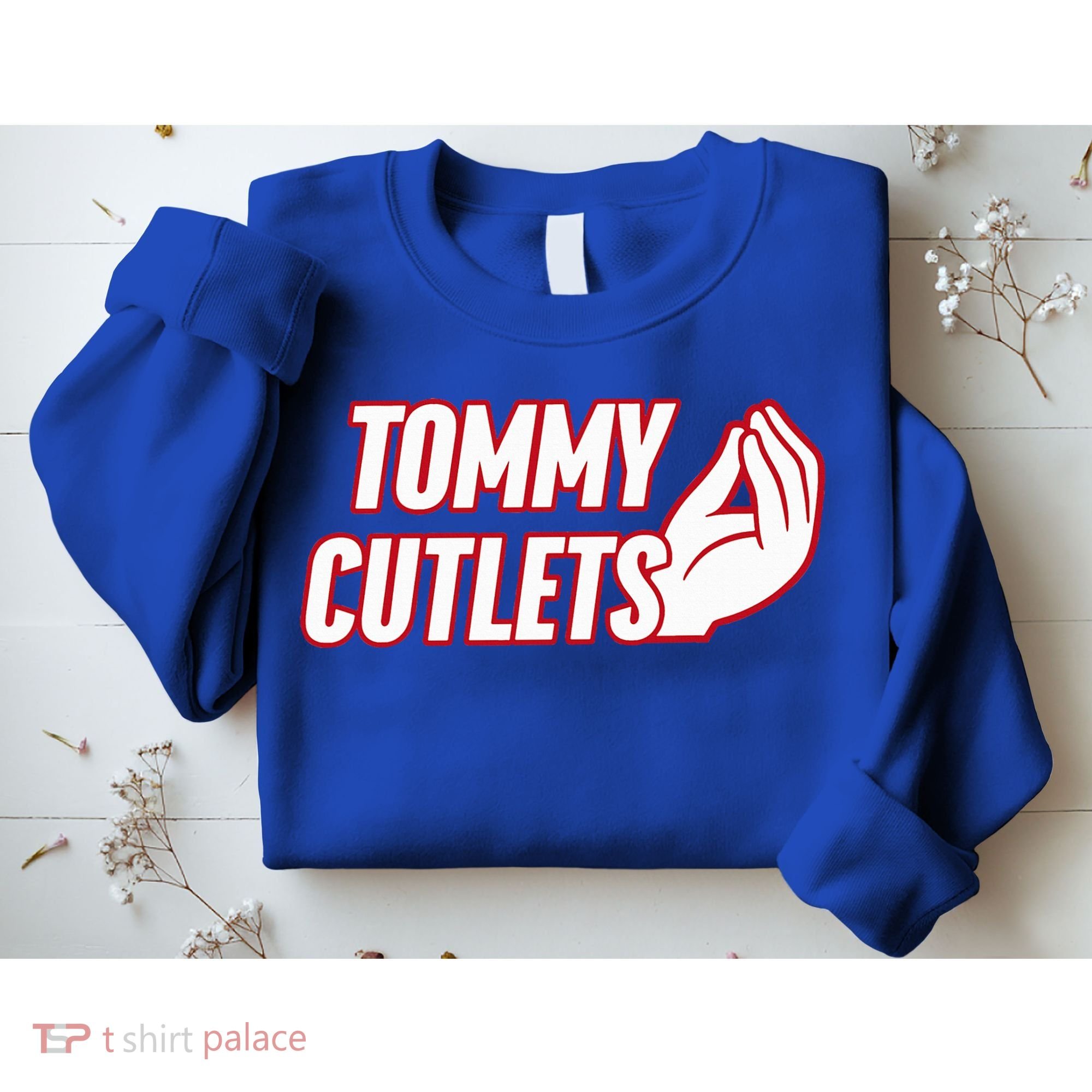 NY Italian Hand Gesture Tommy Cutlets Football Quarterback  Sweatshirt