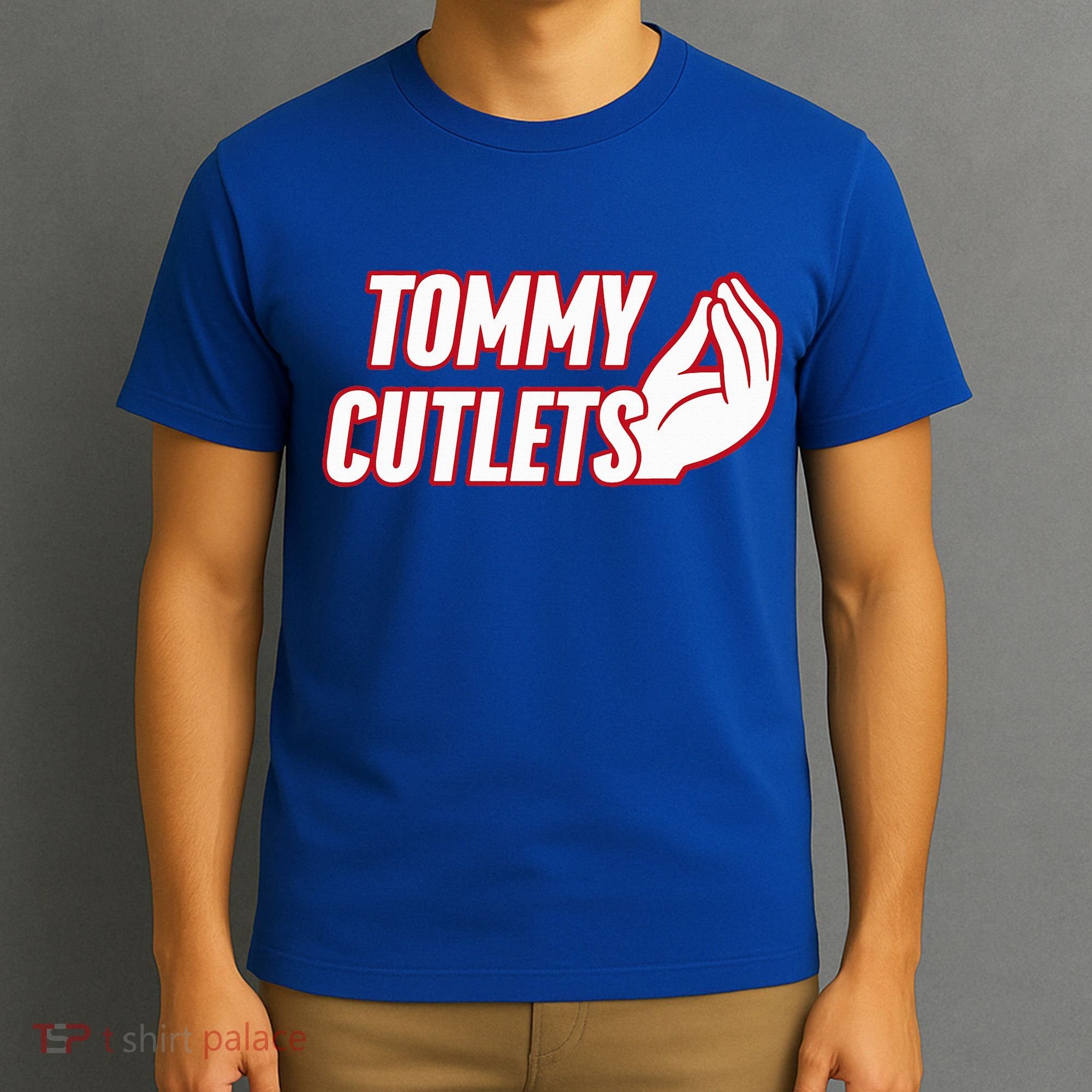 NY Italian Hand Gesture Tommy Cutlets Football Quarterback  T-Shirt