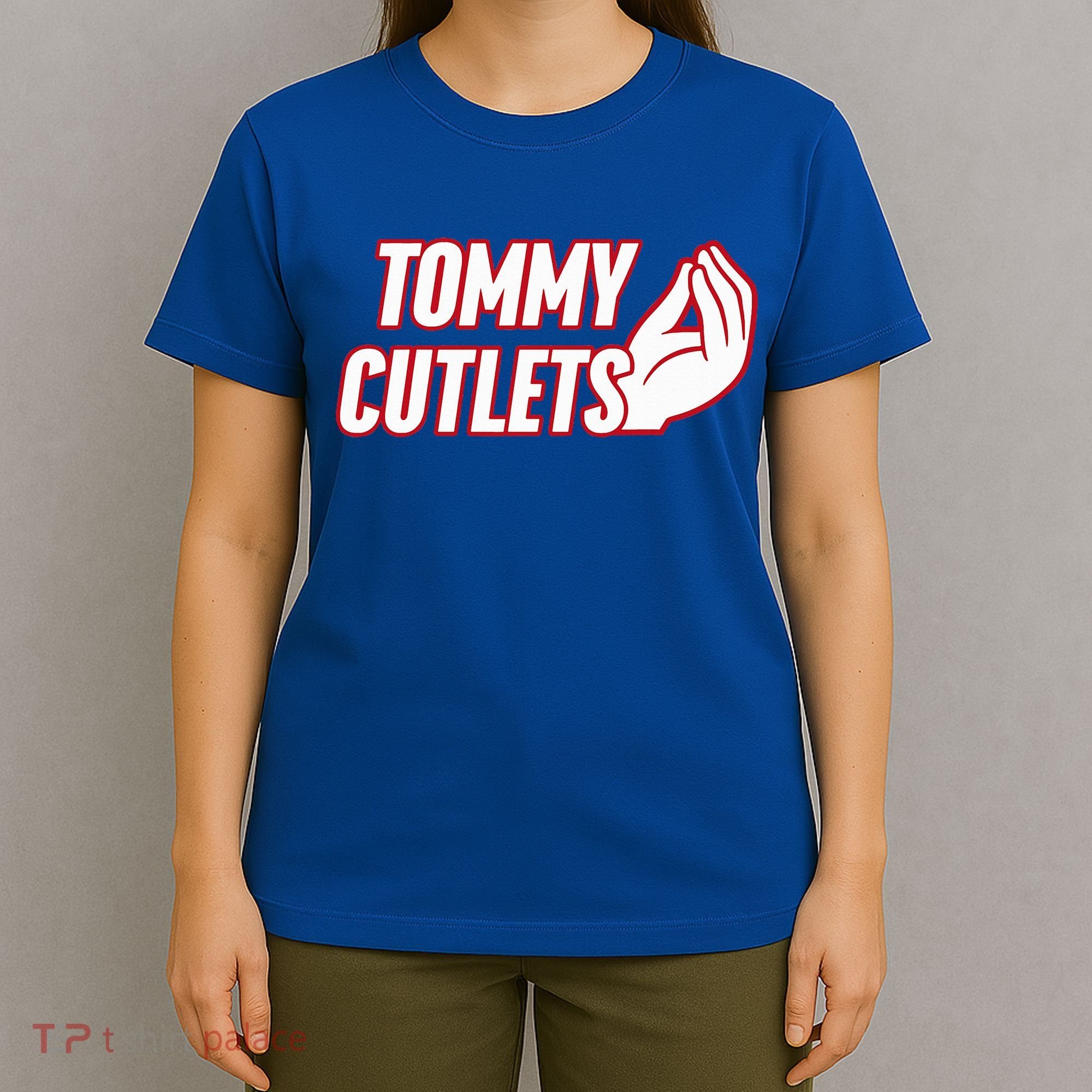 NY Italian Hand Gesture Tommy Cutlets Football Quarterback  T-Shirt