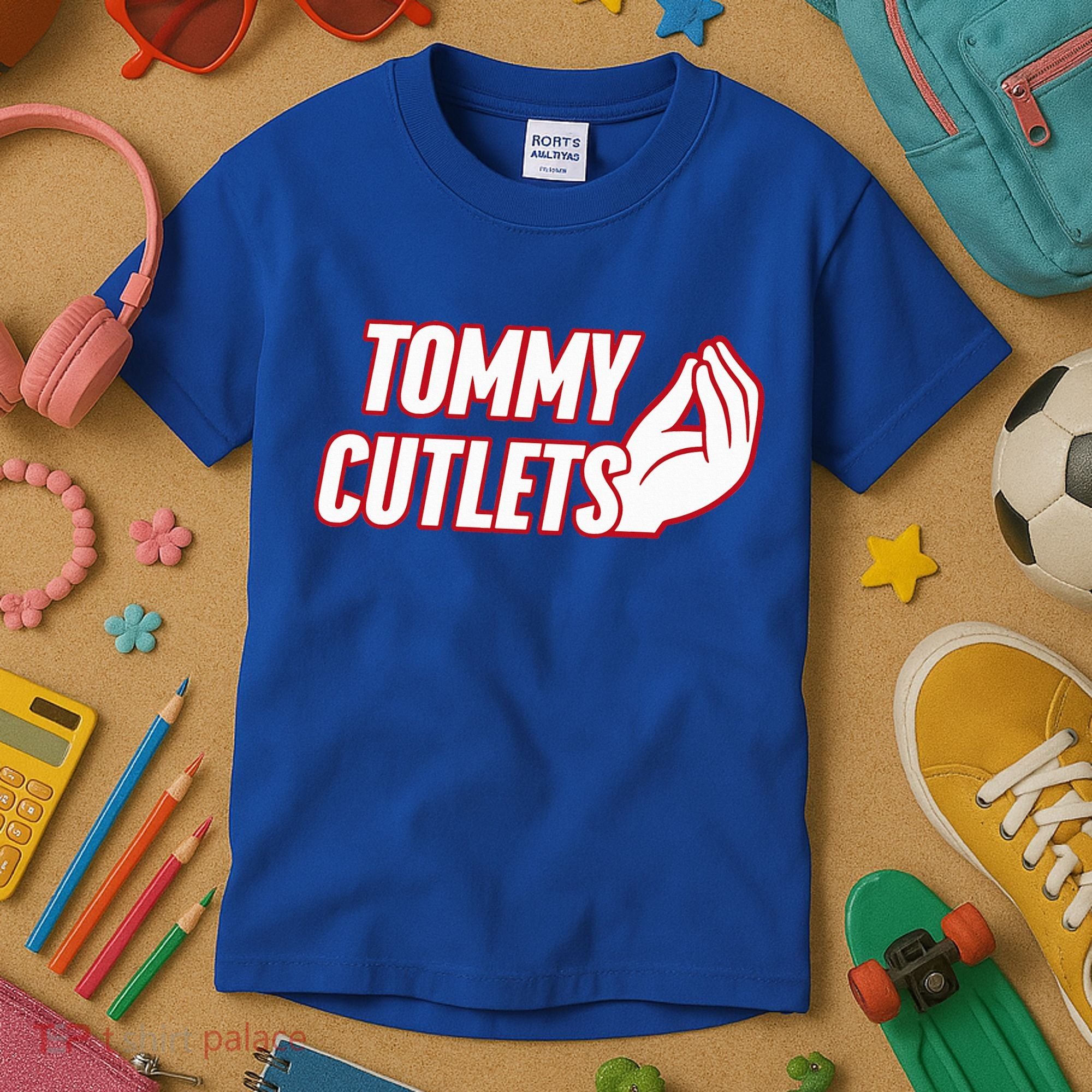 NY Italian Hand Gesture Tommy Cutlets Football Quarterback  Kids T-Shirt