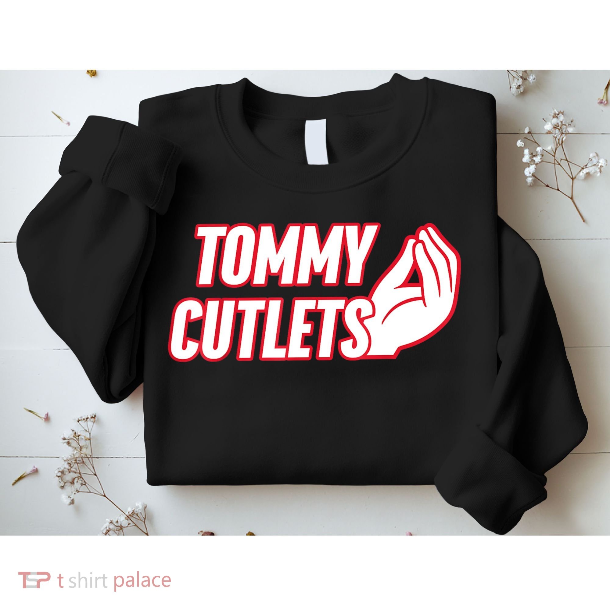 Ny Italian Hand Gesture Tommy Cutlets Football Quarterback Sweatshirt