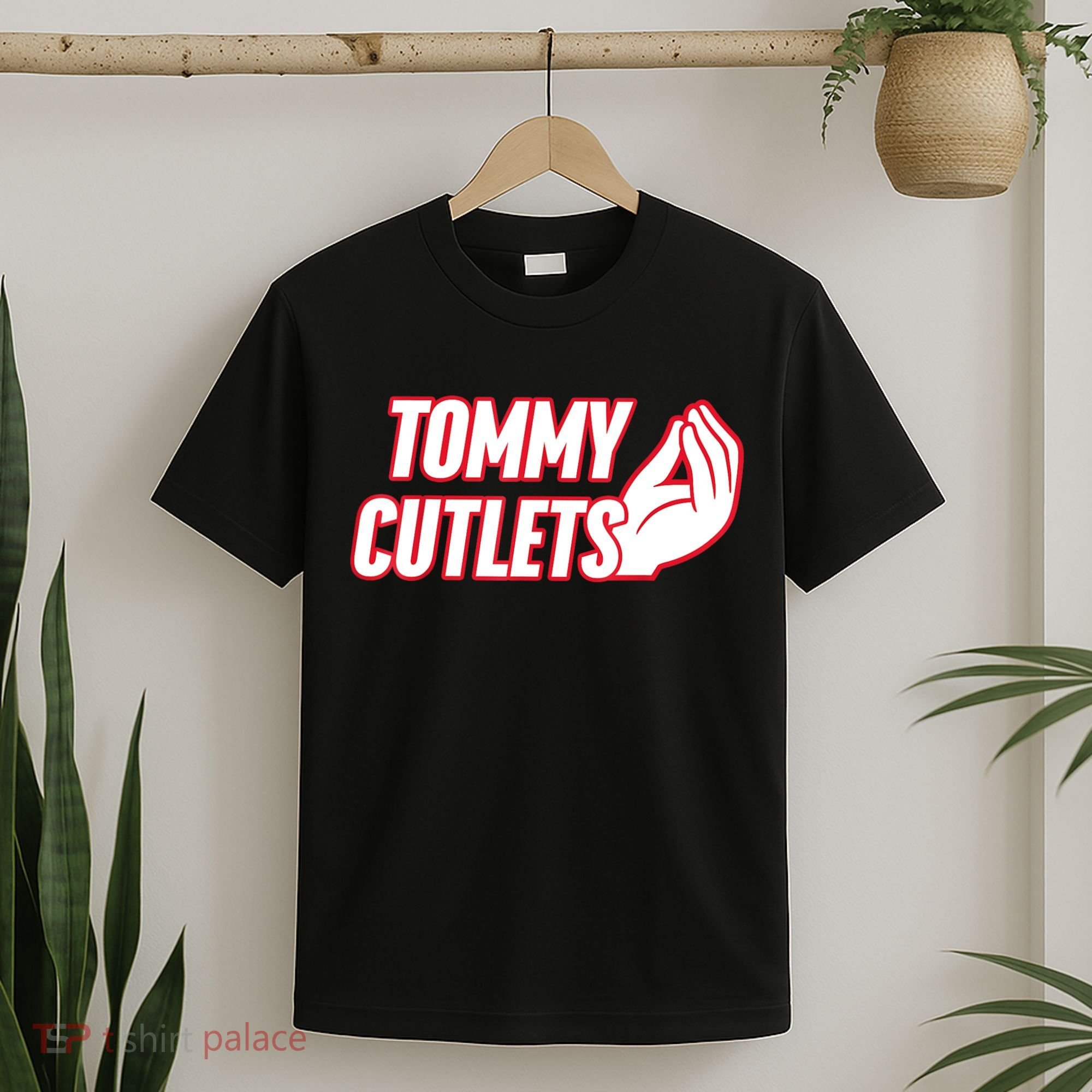 Ny Italian Hand Gesture Tommy Cutlets Football Quarterback T-Shirt