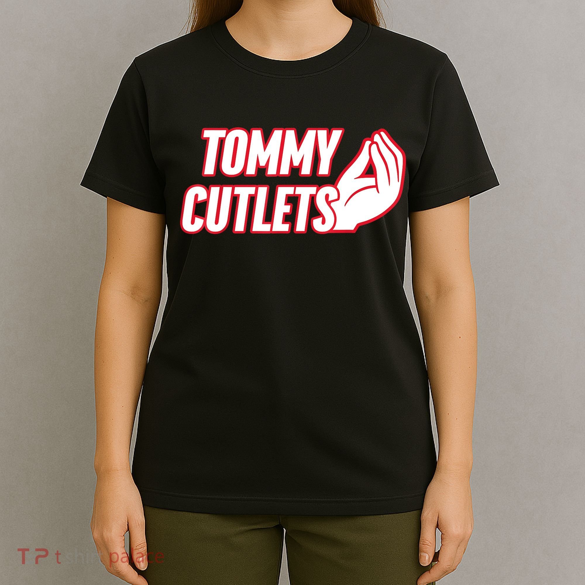 Ny Italian Hand Gesture Tommy Cutlets Football Quarterback T-Shirt