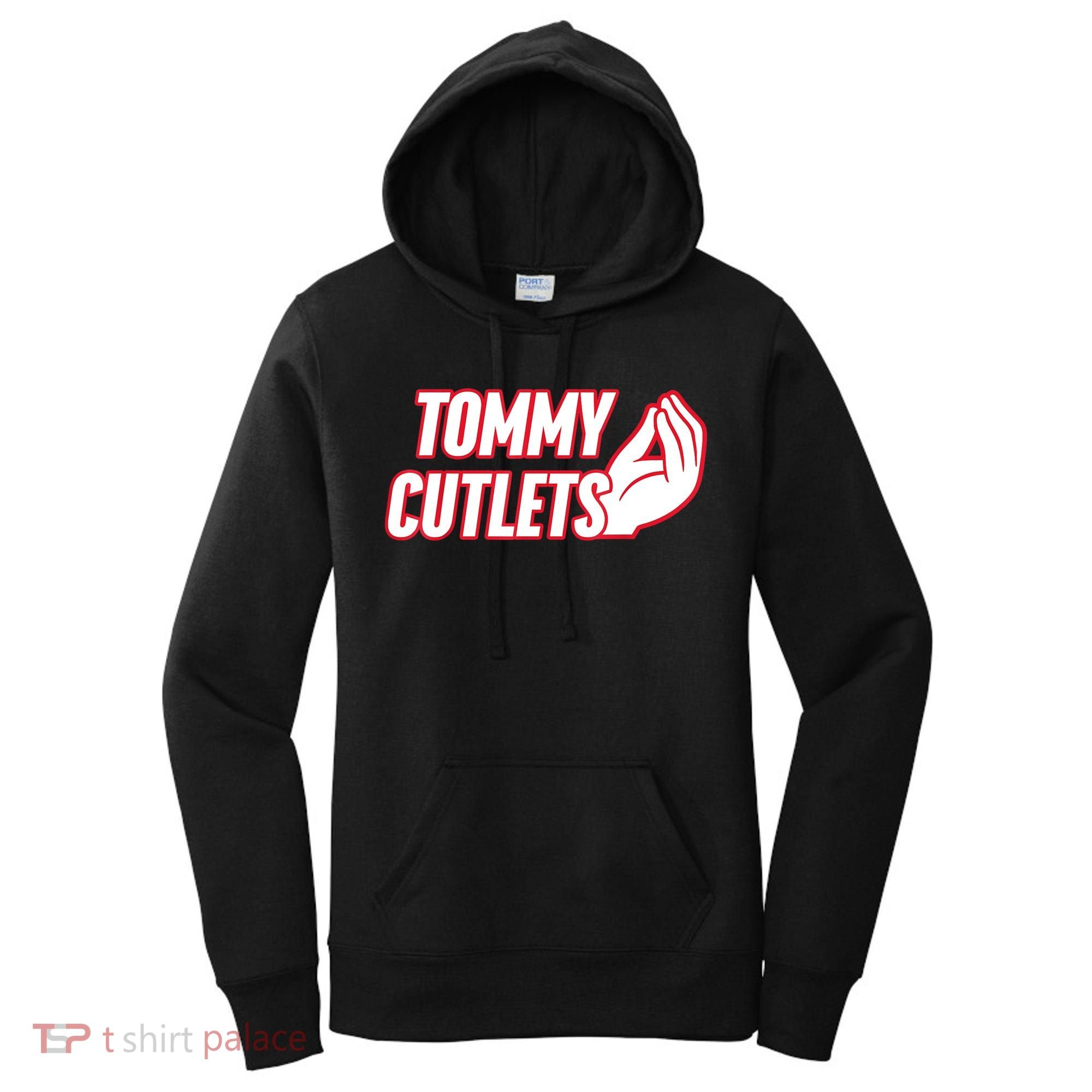 Ny Italian Hand Gesture Tommy Cutlets Football Quarterback Women's Hoodie