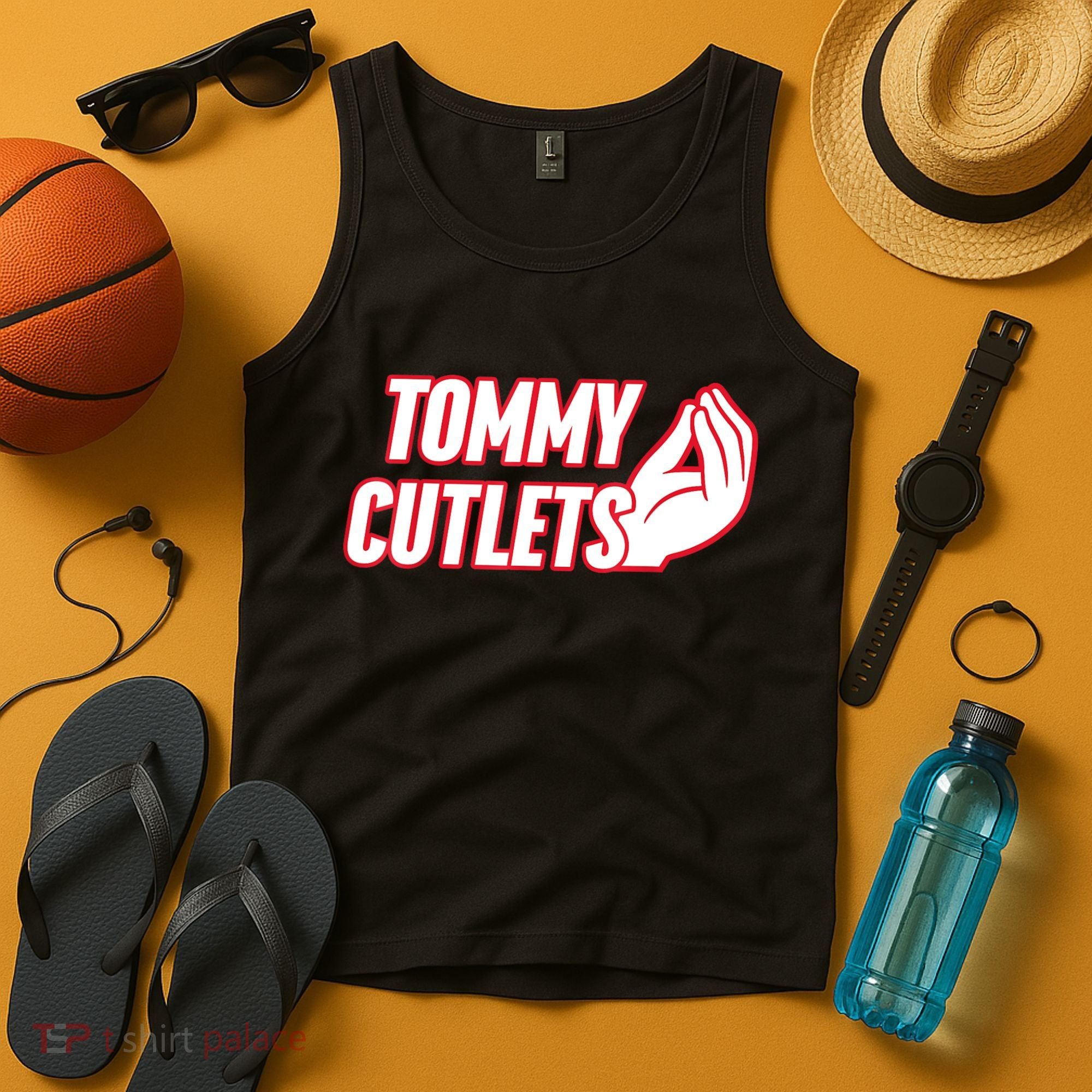 Ny Italian Hand Gesture Tommy Cutlets Football Quarterback Tank Top