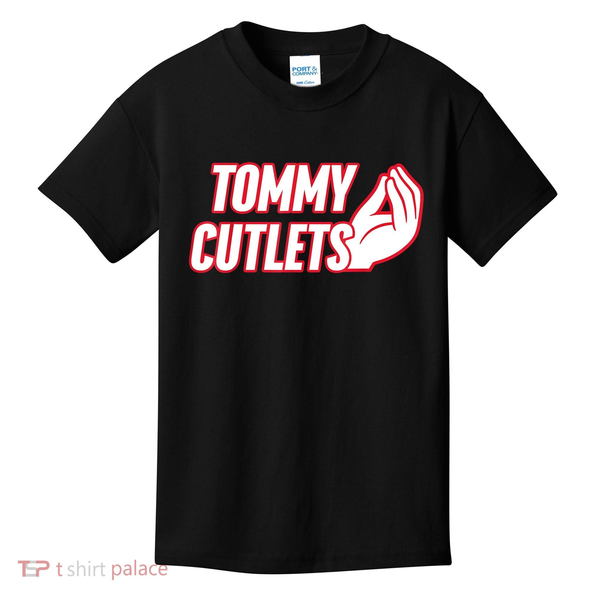 Ny Italian Hand Gesture Tommy Cutlets Football Quarterback Kids T-Shirt