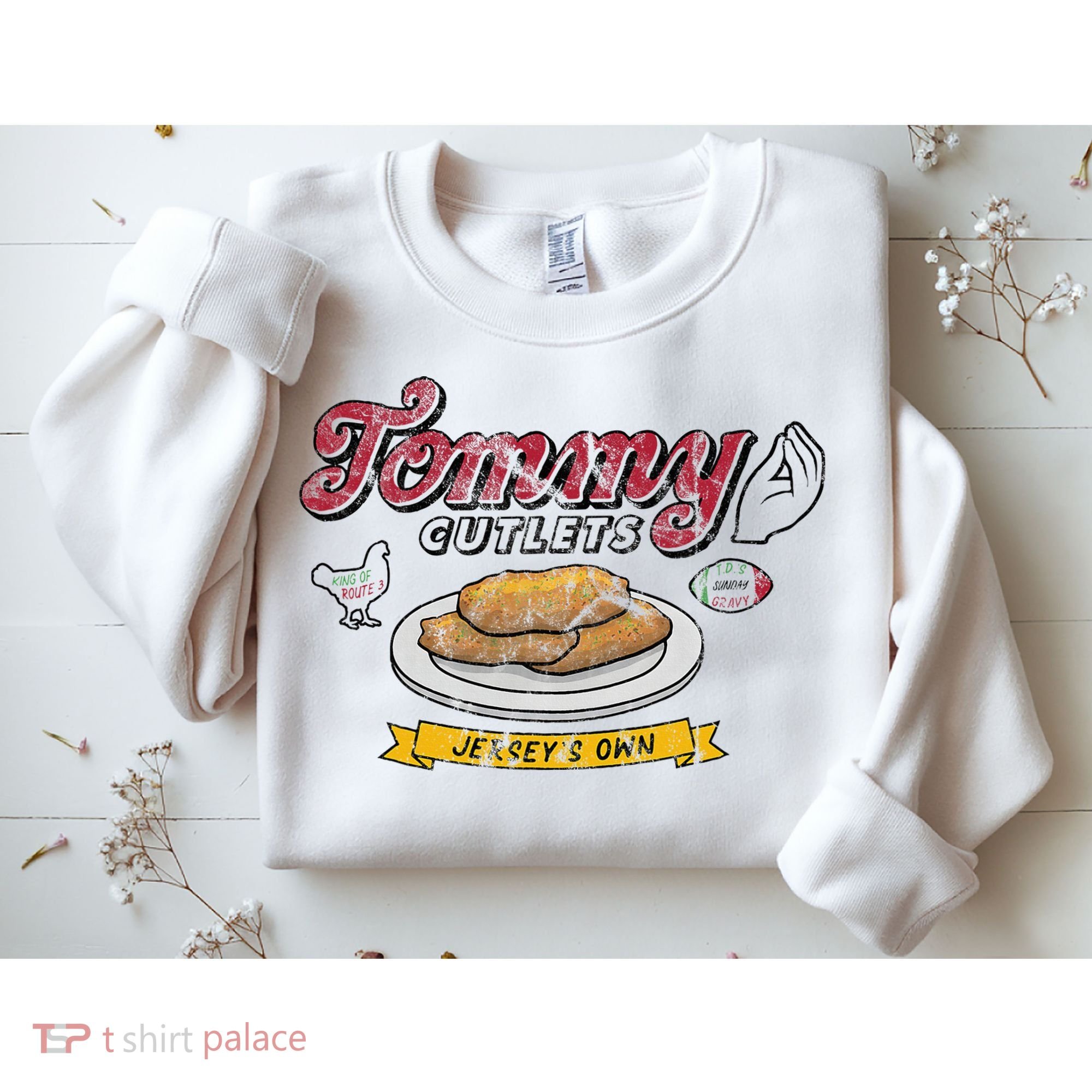 Ny Italian Hand Gesture Tommy Cutlets Football Quarterback Sweatshirt